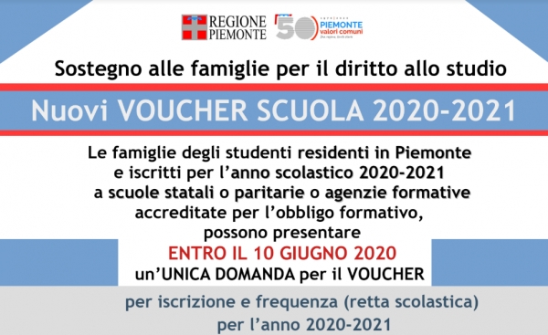 VOUCHER SCUOLA 2020 – 2021 _ indicazioni operative per presentare domanda